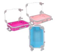 iplusmile 3 Pièces Mini Valise Cadeau Boîtes à Bonbons Plastique pour Fête Étuis de Rangement Bijoux Miniatures Valisettes de Voyage Compactes pour Colliers Boucles Oreilles et Anneaux