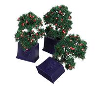 iplusmile 3 Pièces Miniature Dollhouse Fruit Trees Realistic Artificial Potted Mini Plants for Crafts Photography Props and DIY Decor