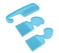 iplusmile 3 pièces Moule Silicone Créatif Peigne Africain Moule DIY Résine Époxy Multi-usages pour Fabrication Combs Bonbons Glaçons Décorations Compatible Four et Micro-ondes