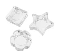 iplusmile 3 Pièces Nail Dish Bowl Set Glass Dappen Dish Star Petal Ice Cube Shapes Brush Cleaner Mixing Holder For Gel Polish