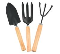 iplusmile 3 Pièces Outils de Jardinage Kit de Bêche Râteau Truelle pour Plantes Outils Robustes pour Jardin Intérieur Extérieur