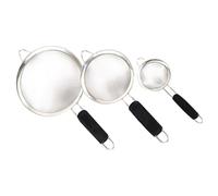 iplusmile 3 pièces Passoire Tamis Inox avec Maille Fine de Farine Poignée Ergonomique Résistante Chaleur Utilisation pour Cuisine Maison et Pâtisserie
