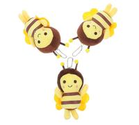 iplusmile 3 pièces Peluches Abeilles Jaunes Suspendues Jouets Peluche Porte Clés pour Sacs École Décoration Cadeau
