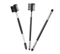 iplusmile 3 pièces Pinceaux à Sourcils Double Tête Set de Brosse pour Sourcils et Peigne à Cils Outils de Maquillage Pratiques et Réutilisables