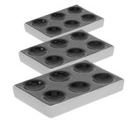 iplusmile 3 Pièces Plaque de Réaction en Porcelaine à 6 Puits pour | Noir, Design Simple et Moderne, Stabilité Chimique et Résistance Thermique, pour Essais Biologiques en Laboratoire