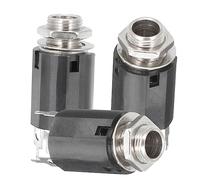 iplusmile 3 pièces Prise Jack Stéréo Femelle pour Guitare Connecteur TRS Montage Panneau Remplacement Robuste avec Rondelle pour Sortie Audio