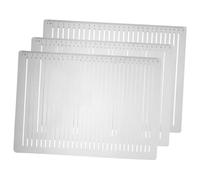 iplusmile 3 Pièces Règles Pochoirs Plastique Multi-fonction Modèles Lignes avec Espacement pour Dessin Écriture et Préparation Examens Portables et Durables