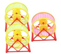 iplusmile 3 pièces Roue de Course pour Hamster Sportif Silencieux pour Petits Animaux Exercice Mental et Musculaire Couleurs Aléatoires Accessoire pour Hamster Nain Couleur Aléatoire