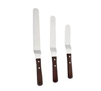 iplusmile 3 pièces Spatule Pâtisserie Inox avec Manche pour Étaler Crème Décorer Gâteau Racloir Pizza Multifonction