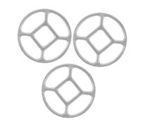 iplusmile 3 Pièces Support Auxiliaire Pour Petit Pot Accessoires De Cuisinière à Gaz Support De Cafetière Cuisinière à Gaz Anneau Wok Support Pour Réchaud à Gaz Support Wok Silver Galvanisé