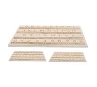 iplusmile 3 pièces Tablettes Braille Bois Portable avec Points Gravés pour Débutants Outil Pédagogique Complet et Léger pour Apprentissage de Alphabet Braille Chez Personnes Aveugles