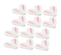 iplusmile 30 Pièces Accessoires Oreilles de Lapin Tissu pour DIY Décorations Pince Cheveux Charms Oreilles de Pâques pour Coiffure et Costume Lapine