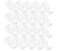 iplusmile 30 pièces Clips pour Stores Enrouleurs Transparente Crochet Fixation Chaîne Rideaux Compatible Stores Roller et Romains Résistant et Réutilisable