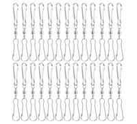 iplusmile 30 Pièces Crochet Pivotant Acier Inoxydable avec Palier Rotatif pour Décoration Extérieure Suspension de Carillons et Plantes Durable et Étanche