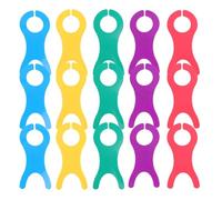 iplusmile 30 Pièces Lot de Bobines à Fil Multicolores Plastique Forme Poisson Outil de Tissage Compact et Portable pour Tricot Crochet Loisirs Créatifs