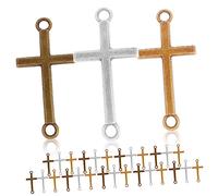 iplusmile 30 pièces Pendentifs Croix Vintage Alliage de Zinc pour Bijoux DIY Breloques Charmantes pour Colliers Boucles Oreilles et Bracelets Couleurs Anciennes Or et Bronze