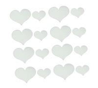 iplusmile 30 pièces Stickers Muraux Coeurs Autocollants Décoratifs Miroir Argenté pour Chambre Salon Décoration Intérieure