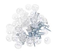 iplusmile 30 Pièces Support Fixe pour Armoire Clips De Retenue Soutien Serrer Clip pour Panneau De Verre Clip De Miroir De Porte D'armoire Agrafe Accroche-Porte Miroir Transparent Alliage
