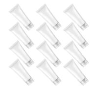 iplusmile 30 Pièces Tubes Rechargeables de Voyage 20ml, Plastique Blanc, Flacon Vide à Large Embouchure, Léger et Rechargeable pour Lotions et Shampooing, Échantillons et Voyages
