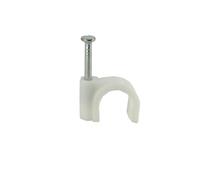 iplusmile 300pièces Lot de Clips de Câble Ronds Plastiques Blancs avec Clous Fixation Câbles Électriques et Ethernet Gestion Filaire pour Tv Haut-parleur Coaxial Organiseur pour Maison