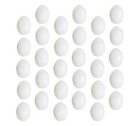 iplusmile 30pcs Œufs Décoratifs de Pigeon en Plastique Blanc, Solides et Réalistes, pour Nid de Pigeons et Décorations de Pâques