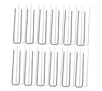 iplusmile 30pièces U-Shape Garden Fixing Pegs Iron Ground Nails Turf Tool for Securing Lawn Cloth and Garden Fabric