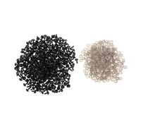 iplusmile 320 pièces Yeux de Sécurité Noirs Plastique avec Rondelles pour Poupées et Animaux DIY Yeux de Poupée pour Crochet et Jouets Faits Main