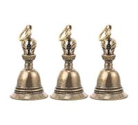 iplusmile 3pcs Breloques Cloches en Laiton Vintage Or pour Porte-clés Décoratif Diy, Résistantes et Non Déformables, pour Décoration de Noël