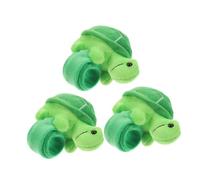 iplusmile 3pièces Bracelets à Claquer Peluche Forme Tortue Kawaii Pour Filles Garçons Clip Cadeau Anniversaire Fête Doux Et Moelleux