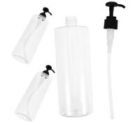 iplusmile 3pièces Flacon à Pompe Vide Transparent De Flacon De Sous-conditionnement Réutilisable à Col Rond Pour Gel Douche Savon Et Émulsion Pour Mains