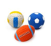 iplusmile 3pièces Jouet Balle pour Animaux De Compagnie Jouet à Mâcher pour Chien De Nettoyage des Dents Latex Lot de Formes