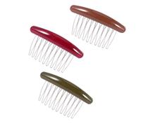 iplusmile 3pièces Peignes à Cheveux Anti-dérapants pour Chignon Peigne à Dents Latérales Assortis Accessoires Coiffure Femme pour Cheveux Fins Couleur Aléatoire