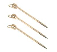 iplusmile 3pièces Piquets Attache pour Chiens Ancrage au Sol Solide pour Dressage Extérieur Piquet Métallique Spiralé Attache pour Animaux de Compagnie