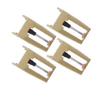 iplusmile 4 Aiguilles de Remplacement pour Platine Vinyle Vintage, Bras en Aluminium, Couleur Or, Pack de 4 Pièces pour Tourne-disque et Phonographe Ancien