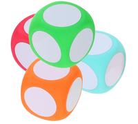 iplusmile 4 Dés en Mousse Effaçables à Sec 6cm pour Apprentissage Mathématique, Surface Réinscriptible, Facile à Saisir, pour Formation Professionnelle ou Divertissement Familial