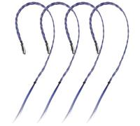 iplusmile 4 Extensions de Queue de Cheval Tressées Synthétiques Pur Bleu Brume 40 CM à Clips Postiche Style Boxe Résistante à la Chaleur pour Sport Fêtes et Usage Quotidien Femme et
