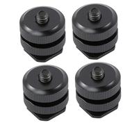 iplusmile 4 pièces Adaptateur Griffe Chaussure Froide Double Couches Vis pour Trépied Microphone Caméra Support Montage Stable et Polyvalent