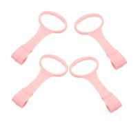 iplusmile 4 pièces Anneaux de Lit Garçon Fille Anneaux de Tirage pour Parc et Berceau Portable Sécurisé Aide Garçon Fille à Tenir Debout et Exercer la Force des Bras Rose
