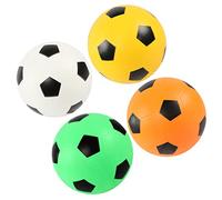 iplusmile 4 Pièces Balles de Football Garçon Fille Ballons Gonflables Colorés pour Activités Intérieures et Extérieures Jouets Orange Vert