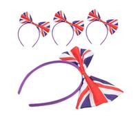 iplusmile 4 pièces Bandeaux Cheveux Femmes avec Nœud Motif Drapeau Uk et Confortable pour Sport Compétition Carnaval