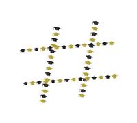 iplusmile 4 Pièces Bannière Suspension Doctorat Papier Doré Décoration Vintage pour Remise Diplômes Fanions Fête Diplômés pour Grands Événements Scolaires et Célébrations