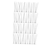 iplusmile 4 pièces Barrière Pigeons Acier Inoxydable pour Extérieur Kit Spike pour Toit Clôture et Balcon Dispositif pour Oiseaux