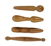 iplusmile 4 pièces Bâtonnet Acupression Naturel pour Massage Du Corps et Tête Stimulateur de Points Acupuncture et Pratique pour Soulagement des Douleurs et Circulation Sanguine