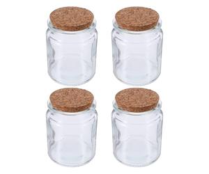 iplusmile 4 Pièces Bocal à Versets Bibliques en Verre avec Couvercle Pot à Prières Chrétiennes pour Ranger Versets et Réflexions Récipient de Conservation Hermétique