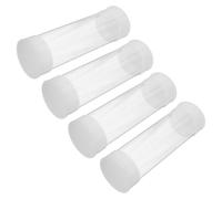 iplusmile 4 Pièces Boîte de Rangement Transparente pour Tube Plastique | Vitrine de Comptoir, Structure Cylindrique Empilable, , Intérieur sans Rayures, Étanche
