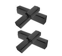 iplusmile 4 Pièces Boîte Présent Noire en Papier à 6 Compartiments pour Truffes, Design Élégant, Résistante et Facile à Transporter, pour Mariage ou Fête