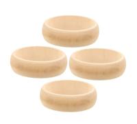 iplusmile 4 pièces Bracelets Bois Brut Non Peint Anneaux Ronds Lisses pour DIY Bijoux Bagues Bois Naturel pour Fabrication de Bracelets Accessoires Artisanaux Personnalisables