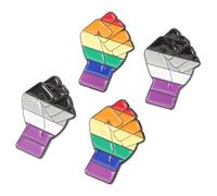 iplusmile 4 pièces Broche Épingle Fist Badge Décoratif Original Lot de Accessoires Mode pour Vêtements Style Créatif et Polyvalent