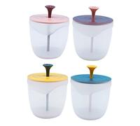 iplusmile 4 pièces Bubbler Nettoyant Visage Compact et Léger Outil de Formation de Mousse Délicat pour Nettoyage Profond des Pores Coupe à Bulles Faciale Colorée Rose Bleu Jaune