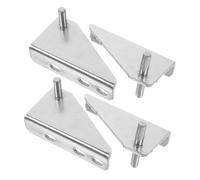 iplusmile 4 pièces Charnières de Porte Réfrigérateur Acier Inoxydable avec Capuchons Caoutchouc Bruit de Remplacement Durables pour Congélateur Compatibles Universellement
